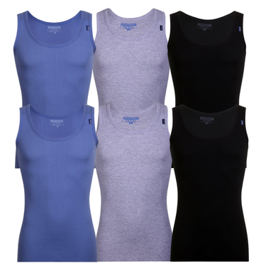 Cottonil set of 6 Derby Under Shirt Sleevless - Multi color